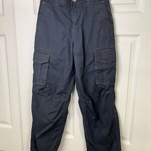 Boys Cargo Pants Size 10 Grey Free Fall Multi Pocket Zipper Casual Pants Kids